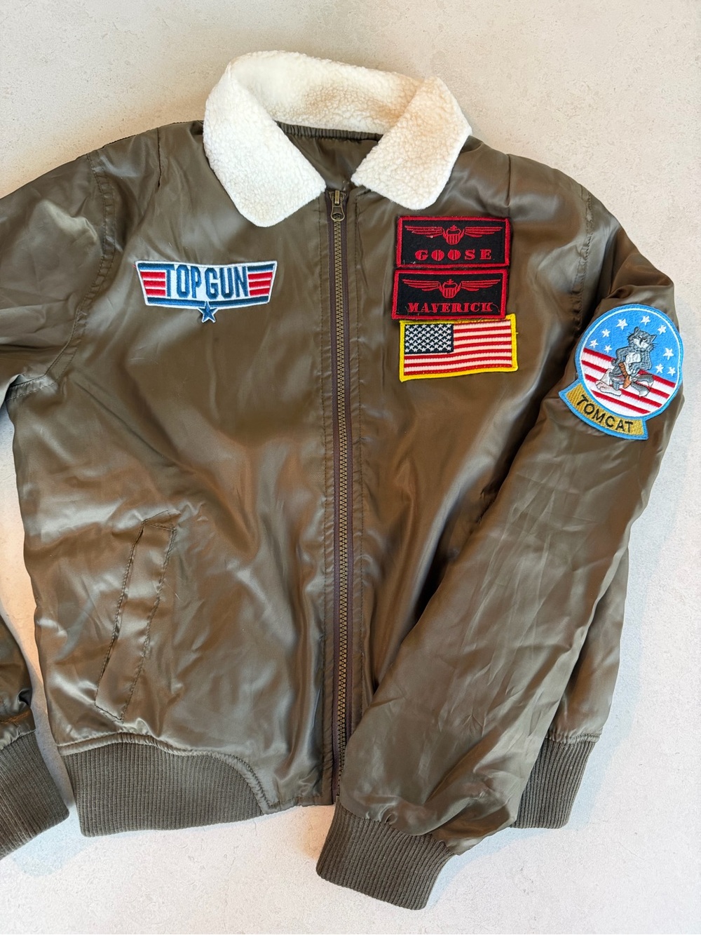 Leg Avenue Olive Green Bomber Jacket